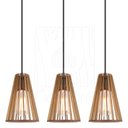 Ver imagem 4 de Pendente Luminária Koni Madeira Mdf Desmontada 3 Unidades:rústico