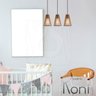 Pendente Luminária Koni Madeira Mdf Desmontada 3 Unidades:rústico - 3