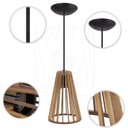 Ver imagem 6 de Pendente Luminária Koni Madeira Mdf Desmontada 3 Unidades:rústico