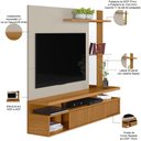 Ver imagem 5 de Painel para Tv 60 Pol com Bancada Suspensa 182cm Mogi L05 Nature Off White