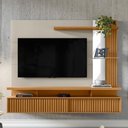 Ver imagem 6 de Painel para Tv 60 Pol com Bancada Suspensa 182cm Mogi L05 Nature Off White