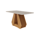 Ver imagem 2 de Conjunto Sala de Jantar Mesa Ágata 130x80cm Tampo Vidro/MDF com 4 Cadeiras Clarice