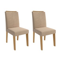 Conjunto Sala de Jantar Mesa Ágata 130x80cm Tampo Vidro/MDF com 4 Cadeiras Clarice  - 6