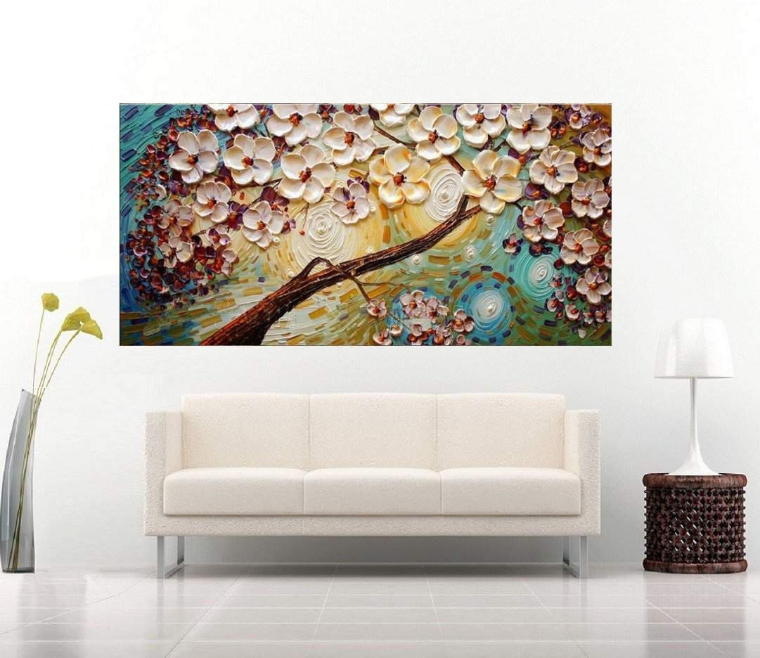Quadro Pintura Tela Abstrato Moderno 2176: 70cm (A) x 140cm (L) - 3