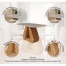 Conjunto Sala de Jantar Mesa Ágata 130x80cm Tampo Vidro/MDF com 4 Cadeiras Clarice Cimol - 5