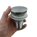 Ver imagem 3 de Válvula Click 1 1/4 Inox Tampa Grande Pia Banheiro Lavatório