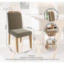 Ver imagem 4 de Conjunto Sala de Jantar Mesa Selena 180x90cm Tampo Vidro/MDF com 6 Cadeiras Paola Cimol