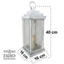 Ver imagem 2 de Luminária de Vela Rustica Design em Luxo Dourada em Ferro Libertas Rosas Lanterna Rustica Branco