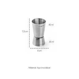 Coqueteleira Boston e Copo Dosador Duplo Inox Drinks - 2
