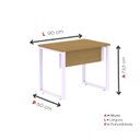 Ver imagem 4 de Escrivaninha Mesa Escritório P25 90cm Samba e Lilás Marrom