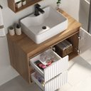 Ver imagem 2 de Conjunto Clarice 60cm com Painel Espelho Led e Cuba Stella - Fabribam