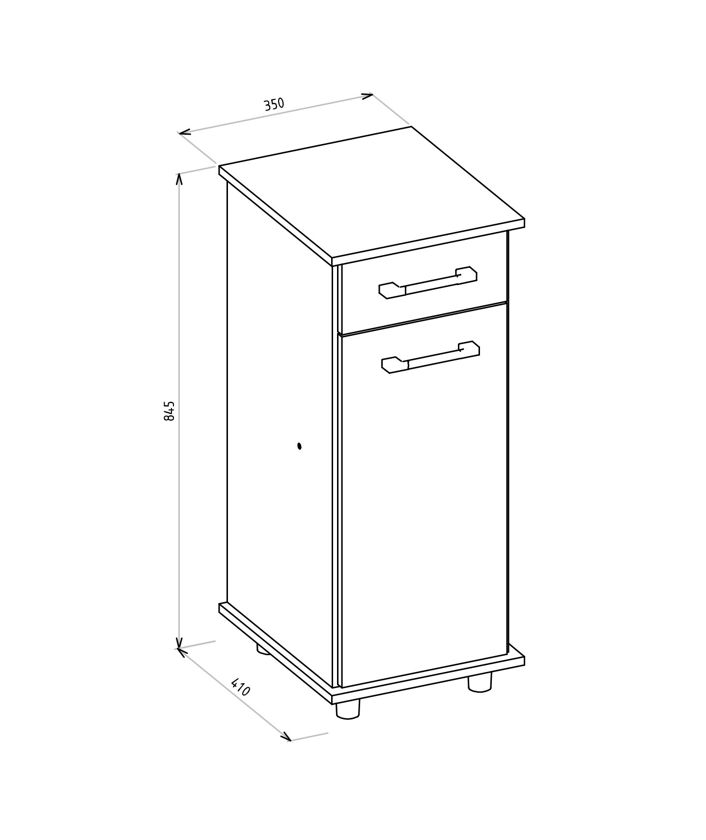 Balcão Armário de Cozinha Isis Multiuso com 1 Porta e 1 Gaveta para Bebedouro Cor Branco - 6