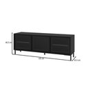 Ver imagem 4 de Rack para Tv até 55 Polegadas Refresh 3 Portas 2 Prateleiras com Vidro Preto - Brv