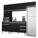 Ver imagem 1 de Cozinha Modulada 5 Peças 241 Cm Andreia Preto Reajl Preto