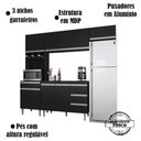 Ver imagem 2 de Cozinha Modulada 5 Peças 241 Cm Andreia Preto Reajl Preto