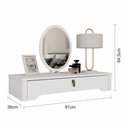 Ver imagem 3 de Penteadeira Suspensa com Espelho Paola Branco - Móveis Arapongas Branco