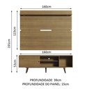 Ver imagem 3 de Rack Madesa Dubai e Painel para Tv até 65 Polegadas com Pés - Rustic