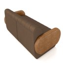 Ver imagem 6 de Sofá Decorativo Living Sala de Estar Bornéu 148cm Pés de Madeira Pu/veludo Caramelo/marrom G33 - Gra