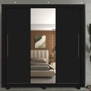 Ver imagem 7 de Guarda-Roupa Casal 3 Portas com 2 Gavetas com 1 Porta Espelho com Pés 100% MDF Roma