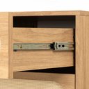 Ver mais imagens de Mesa de Cabeceira Maya 2 Gavetas 43 Cm X 40 Cm Tauari/dourado - Telinha Rattan
