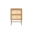 Ver imagem 5 de Mesa de Cabeceira Maya 2 Gavetas 43 cm X 40 cm Tauari/Dourado - Telinha Rattan