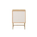 Ver mais imagens de Mesa de Cabeceira Maya 2 Gavetas 43 cm X 40 cm Tauari/Dourado - Telinha Rattan