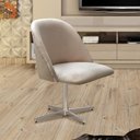 Ver imagem 4 de Poltrona Gaia Giratória Decorativa Veludo Capuccino Bella Decor