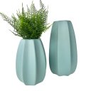 Ver imagem 1 de Dupla vaso centro de mesa alto relevo verde c/ planta decor
