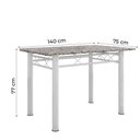 Ver imagem 3 de Conjunto de Mesa Sala de Jantar Leia com 6 Cadeiras Tubular Granito 1,40m Artefamol
