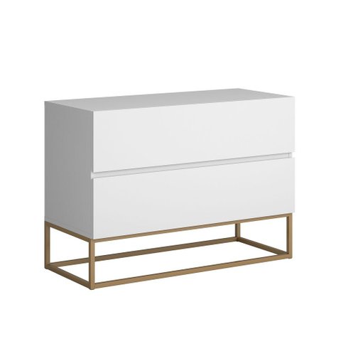 Mesa de Cabeceira Eros 60cm Base Dourado Varias Cores