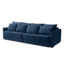 Ver imagem 4 de Sofá Cama Retrátil 2,10m com Molas Cora Veludo Azul