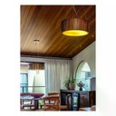 Ver imagem 2 de Pendente Fox Lustres 3021 Cilíndrico Ø60x22cm Madeira e Acrílico Cor:straw