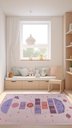 Ver imagem 3 de Tapete Quarto Infantil 1,00x1,50 Antider Domani Amarelinha