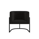 Ver imagem 5 de Poltrona Cadeira Decorativa Lua Recepção Base de Ferro Black Cor:preto