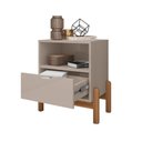 Ver imagem 2 de Mesa de Cabeceira Antares Essenziale com 1 Gaveta 52cm Off-white