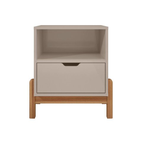 Mesa de Cabeceira Antares Essenziale com 1 Gaveta 52cm Off-white