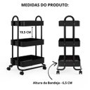 Ver imagem 4 de CARRINHO ORGANIZADOR MULTIUSO 3 PRATELEIRAS BERLIM