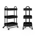 Ver imagem 3 de CARRINHO ORGANIZADOR MULTIUSO 3 PRATELEIRAS BERLIM