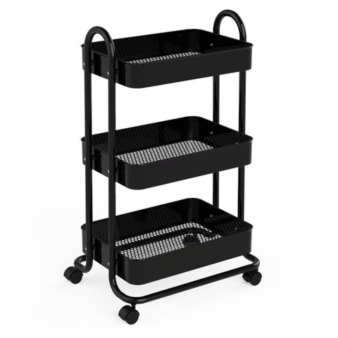 CARRINHO ORGANIZADOR MULTIUSO 3 PRATELEIRAS BERLIM