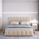 Ver imagem 1 de Cama com Cabeceira Casal Estofada Uvaia CabeCasa MadeiraOriginals