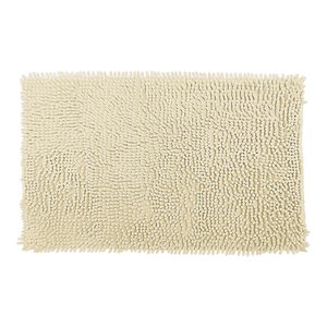 Tapete Banheiro Bolinha Antiderrapante 58cm X 38cm Marfim