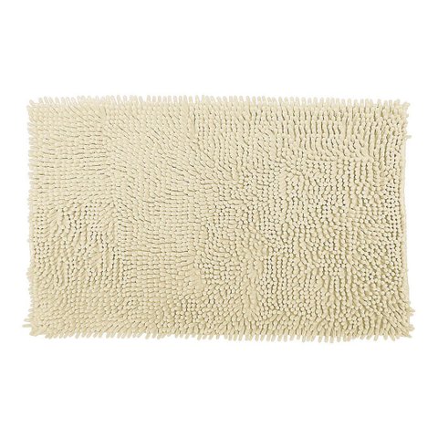 Tapete Banheiro Bolinha Antiderrapante 58cm X 38cm Marfim