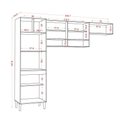 Ver imagem 2 de Cozinha Compacta Atenas com 6 Portas e 4 Nichos Cinamomo Branco Aramóveis
