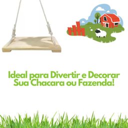 Balanço Infantil Rustico 50 Cm com Corda Resistente 100 Kg - 6