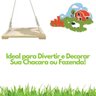 Balanço Infantil Rustico 50 Cm com Corda Resistente 100 Kg - 6