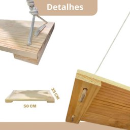 Balanço Infantil Rustico 50 Cm com Corda Resistente 100 Kg - 3