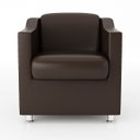 Ver imagem 2 de Poltrona Tilla Sala Recepção V8 Decor Cor: Marrom