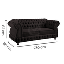 Ver imagem 3 de Sofá Chesterfield Moscatto 3 Lugares Via Encanto Veludo Vermelho