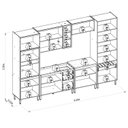 Ver imagem 5 de Cozinha Completa Modulada 6 Peças com Torre Quente e Cristaleira Allure Marrom/Jequitibá/Gris Fosco