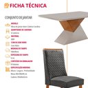 Ver imagem 7 de Mesa de Jantar Aster 180cm Tampo MDF Vidro Canto Copo com 6 Cadeiras Carolina
